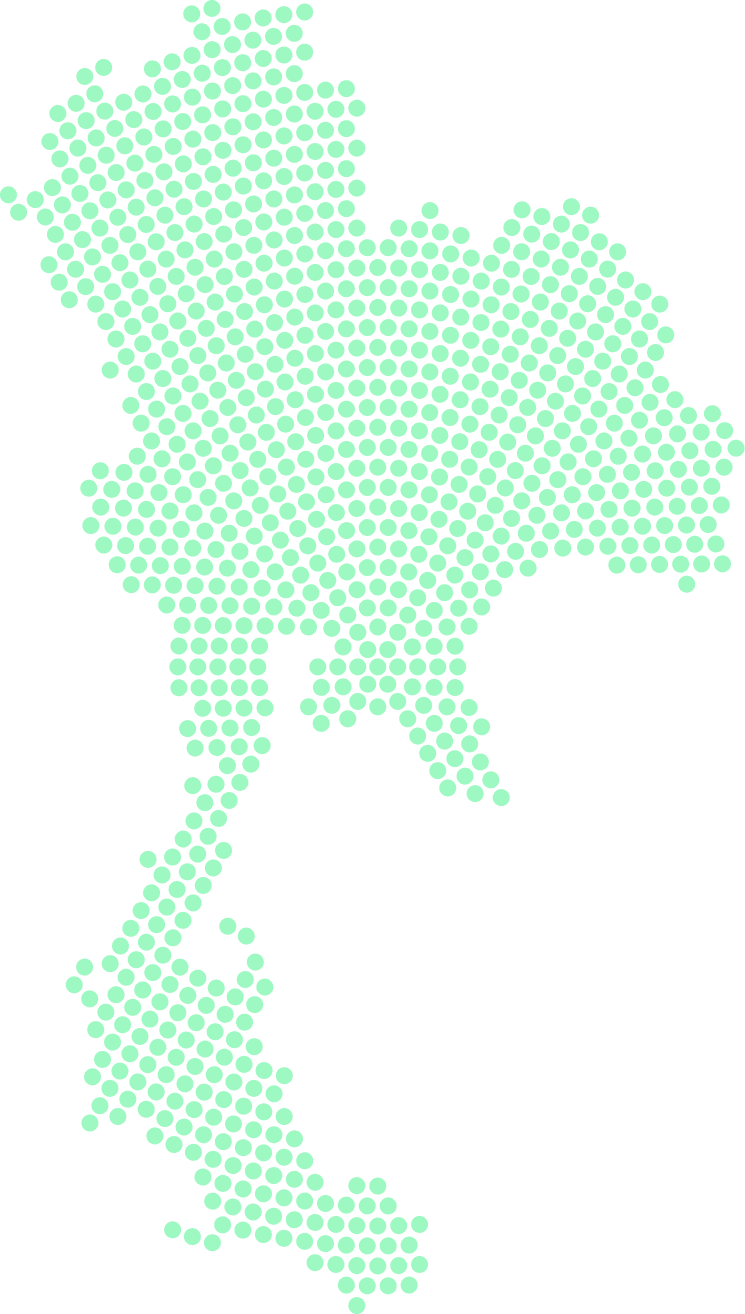 Map of Thailand showing Azolla cultivation potential